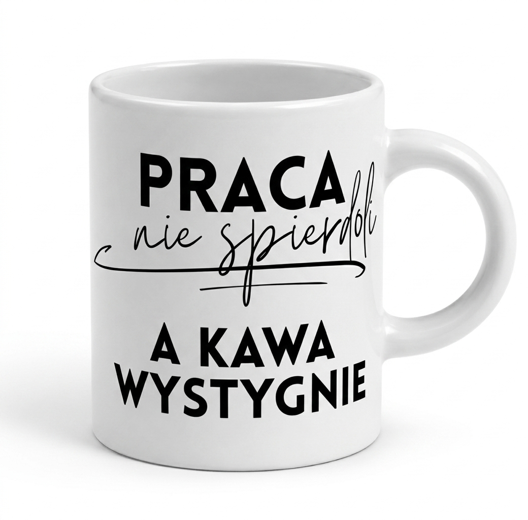 Kubek do pracy "Praca nie spie*doli"
